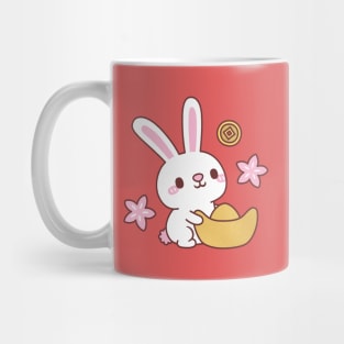 Cute Rabbit With Ingot Chinese New Year Mug